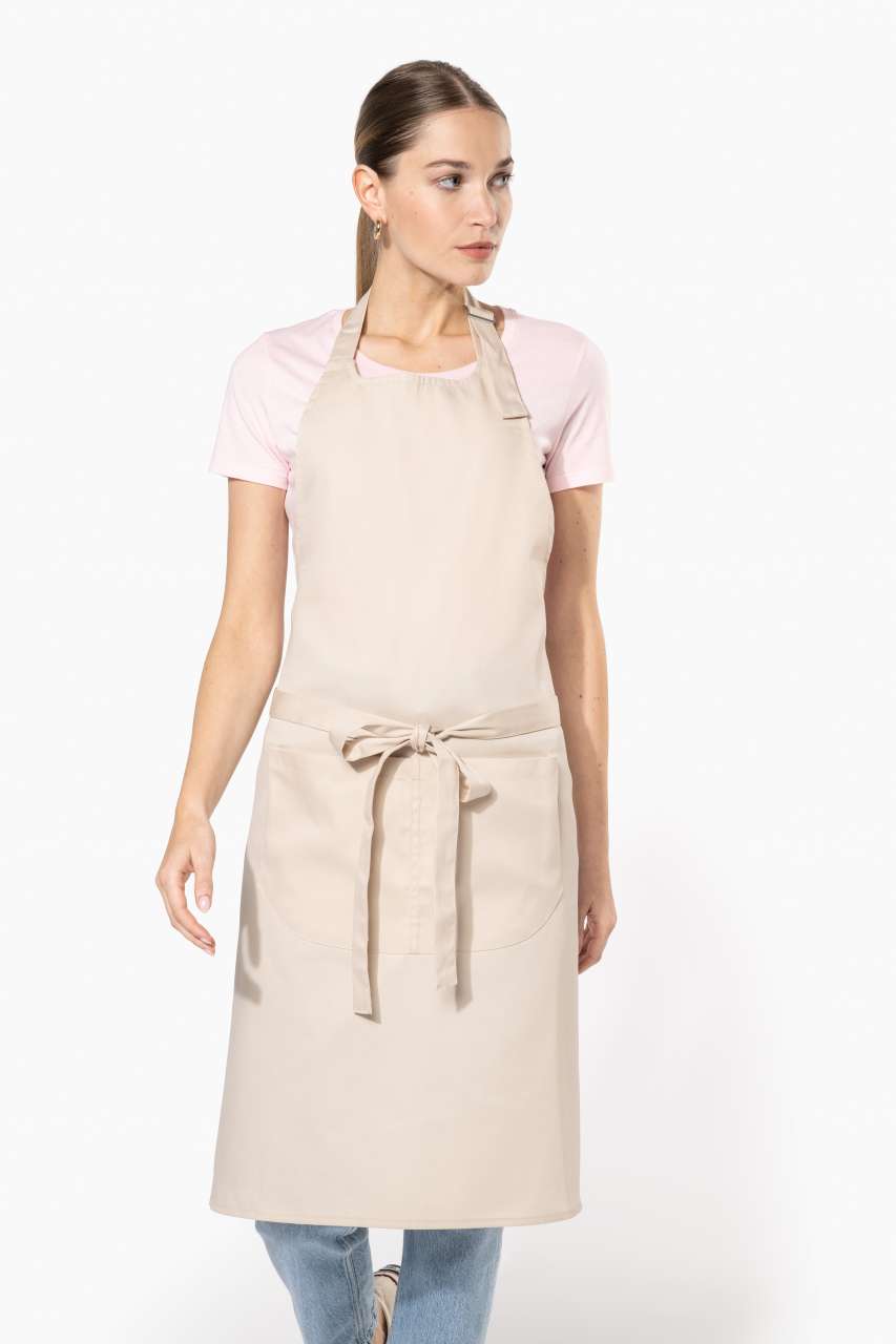 POLYESTER COTTON APRON WITH POCKET - Purple - Additional