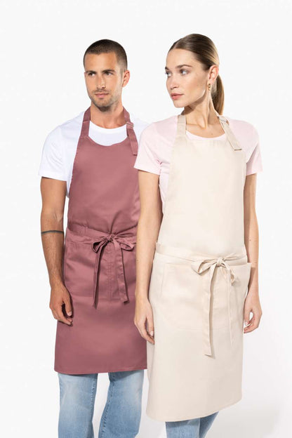 POLYESTER COTTON APRON WITH POCKET - Marsala - Additional