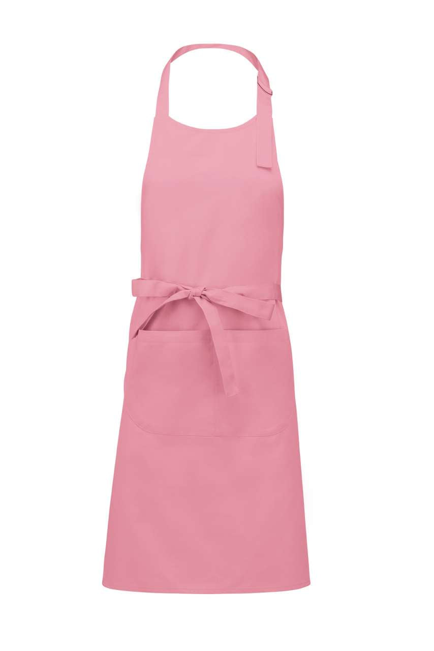 POLYESTER COTTON APRON WITH POCKET - Dark Pink - Main