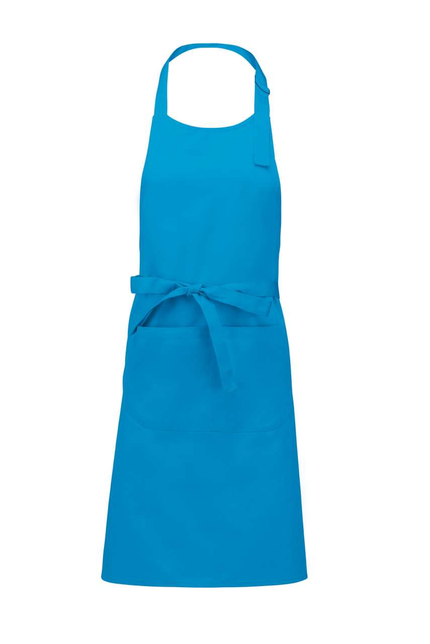 POLYESTER COTTON APRON WITH POCKET - Lagoon - Main