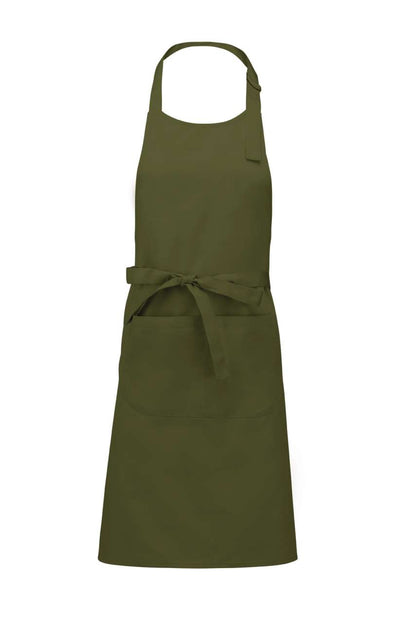 POLYESTER COTTON APRON WITH POCKET - Light Khaki - Main