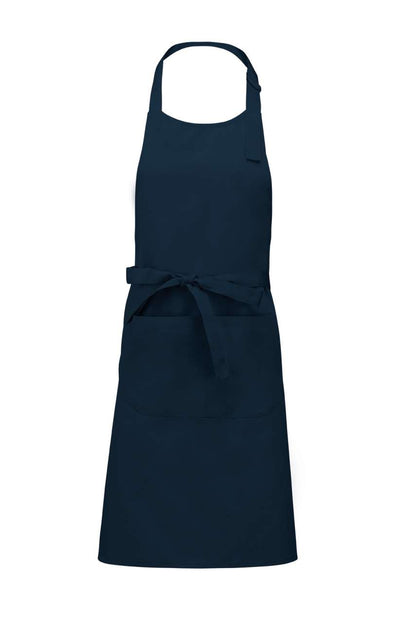 POLYESTER COTTON APRON WITH POCKET - Navy - Main