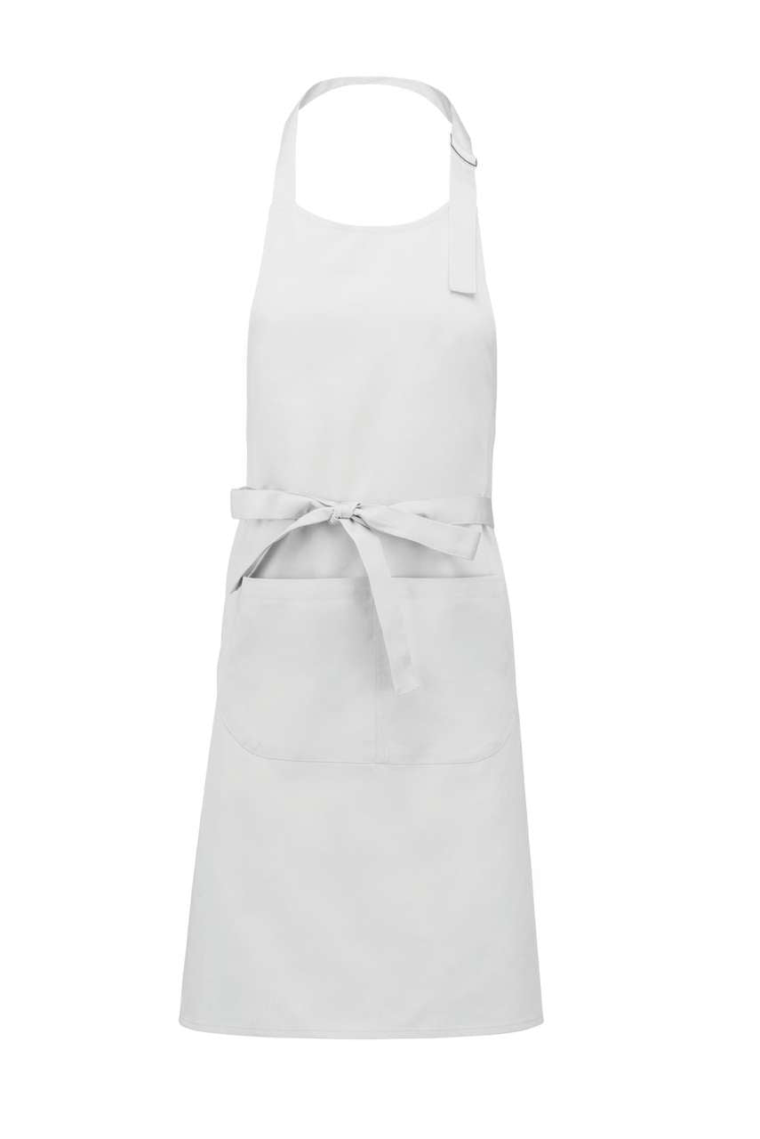 POLYESTER COTTON APRON WITH POCKET - White - Main