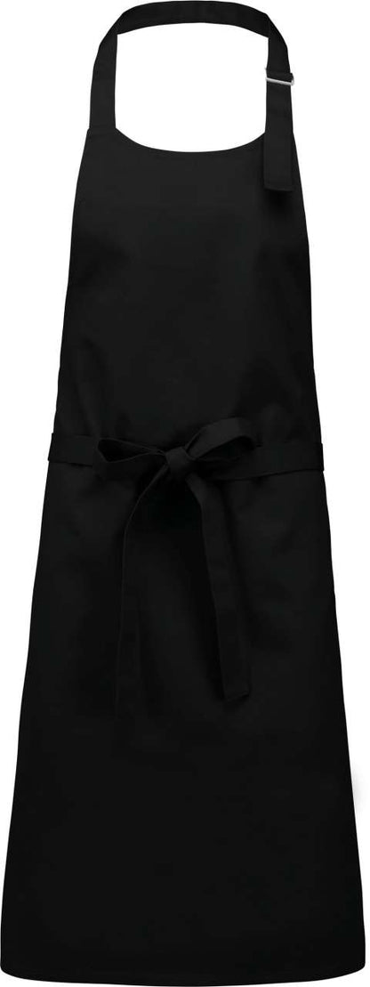COTTON APRON WITHOUT POCKET - Black - colorimageurl