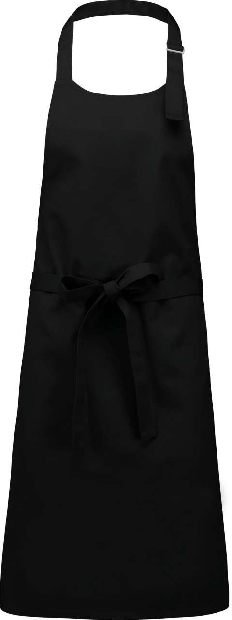 COTTON APRON WITHOUT POCKET - Black - colorimageurl