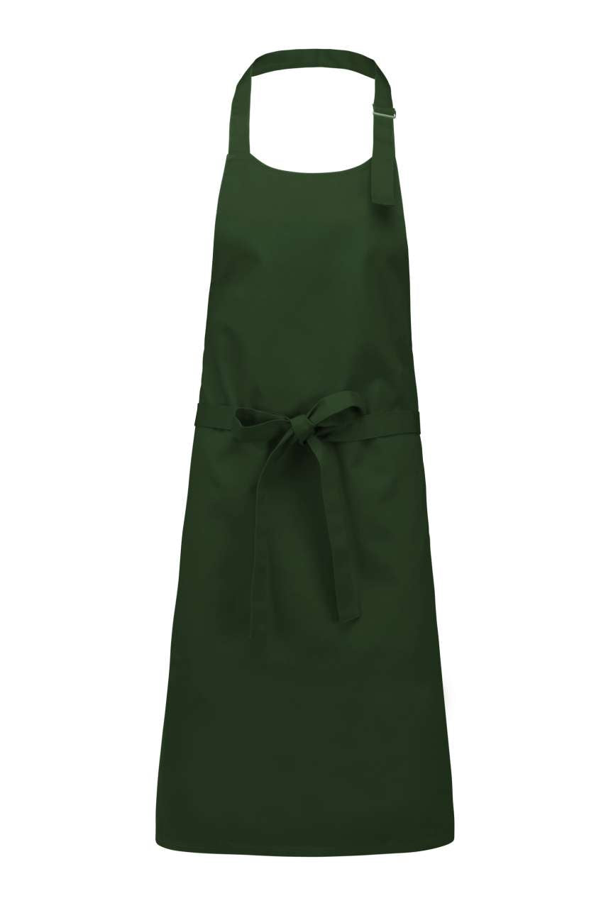 COTTON APRON WITHOUT POCKET - Bottle Green - colorimageurl