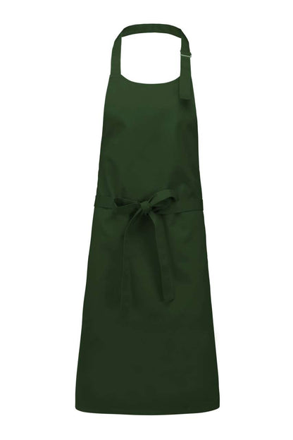 COTTON APRON WITHOUT POCKET - Bottle Green - colorimageurl