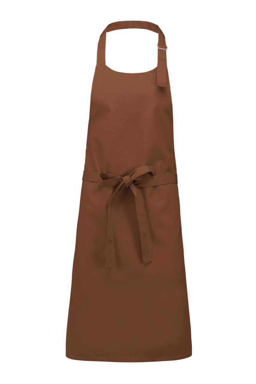 COTTON APRON WITHOUT POCKET - Chocolate - colorimageurl
