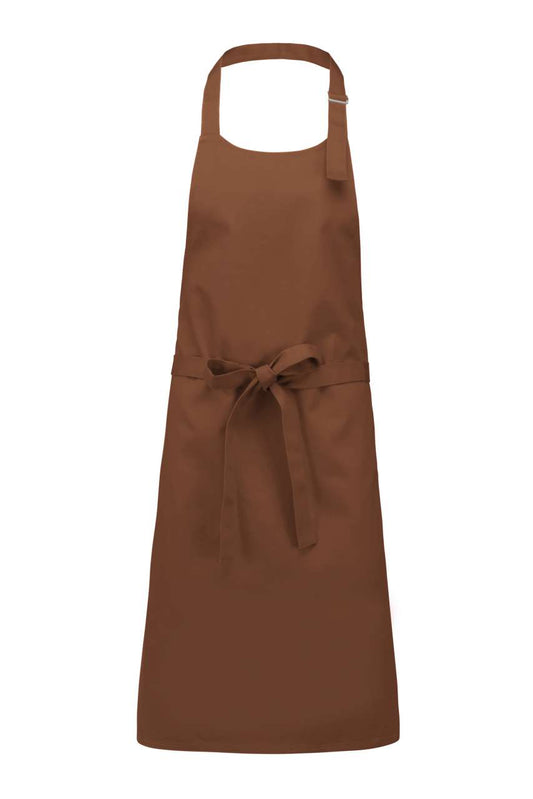 COTTON APRON WITHOUT POCKET - Chocolate - colorimageurl