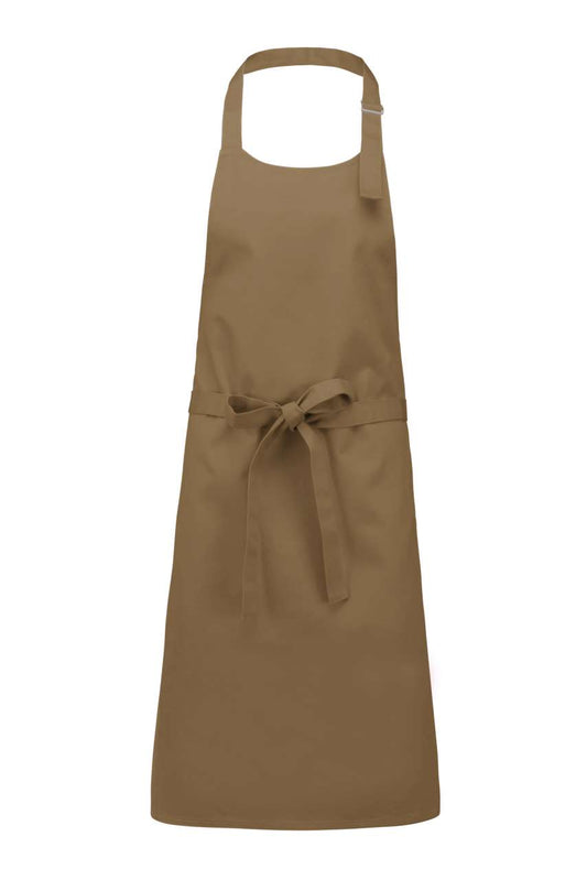 COTTON APRON WITHOUT POCKET - Camel - colorimageurl