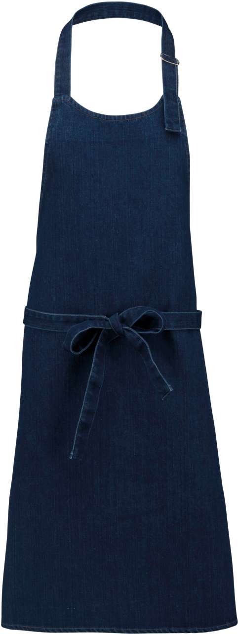 COTTON APRON WITHOUT POCKET - Denim - colorimageurl