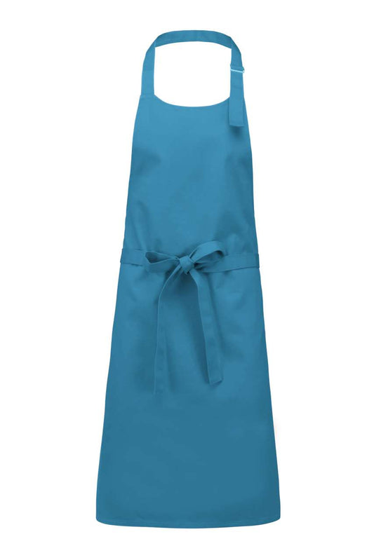 COTTON APRON WITHOUT POCKET - Tropical Blue - colorimageurl