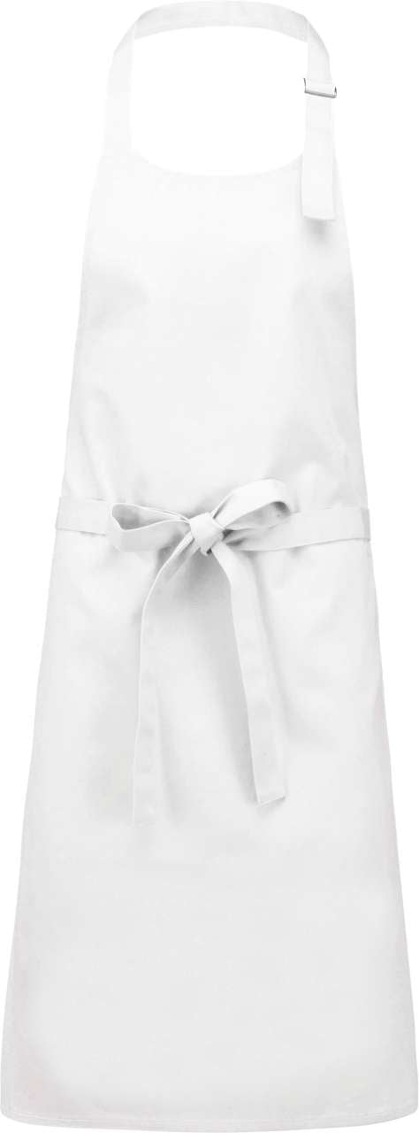 COTTON APRON WITHOUT POCKET - White - colorimageurl