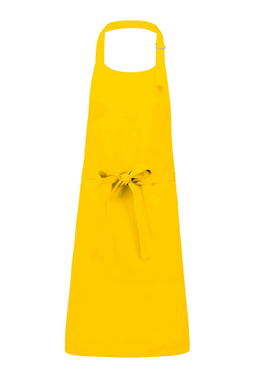 COTTON APRON WITHOUT POCKET - Yellow - colorimageurl
