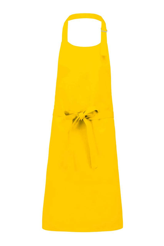 COTTON APRON WITHOUT POCKET - Yellow - colorimageurl