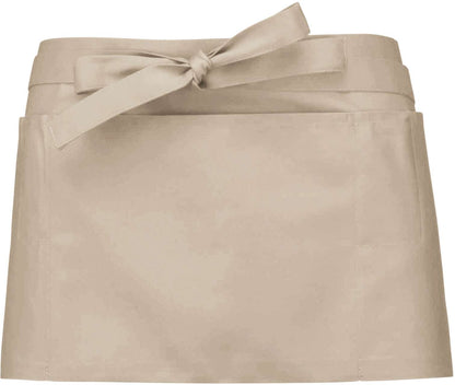 POLYCOTTON SHORT APRON - Beige - colorimageurl