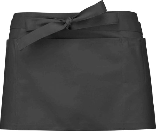 POLYCOTTON SHORT APRON - Dark Grey - colorimageurl