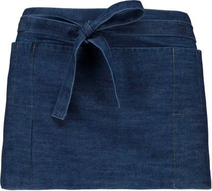POLYCOTTON SHORT APRON - Denim - colorimageurl