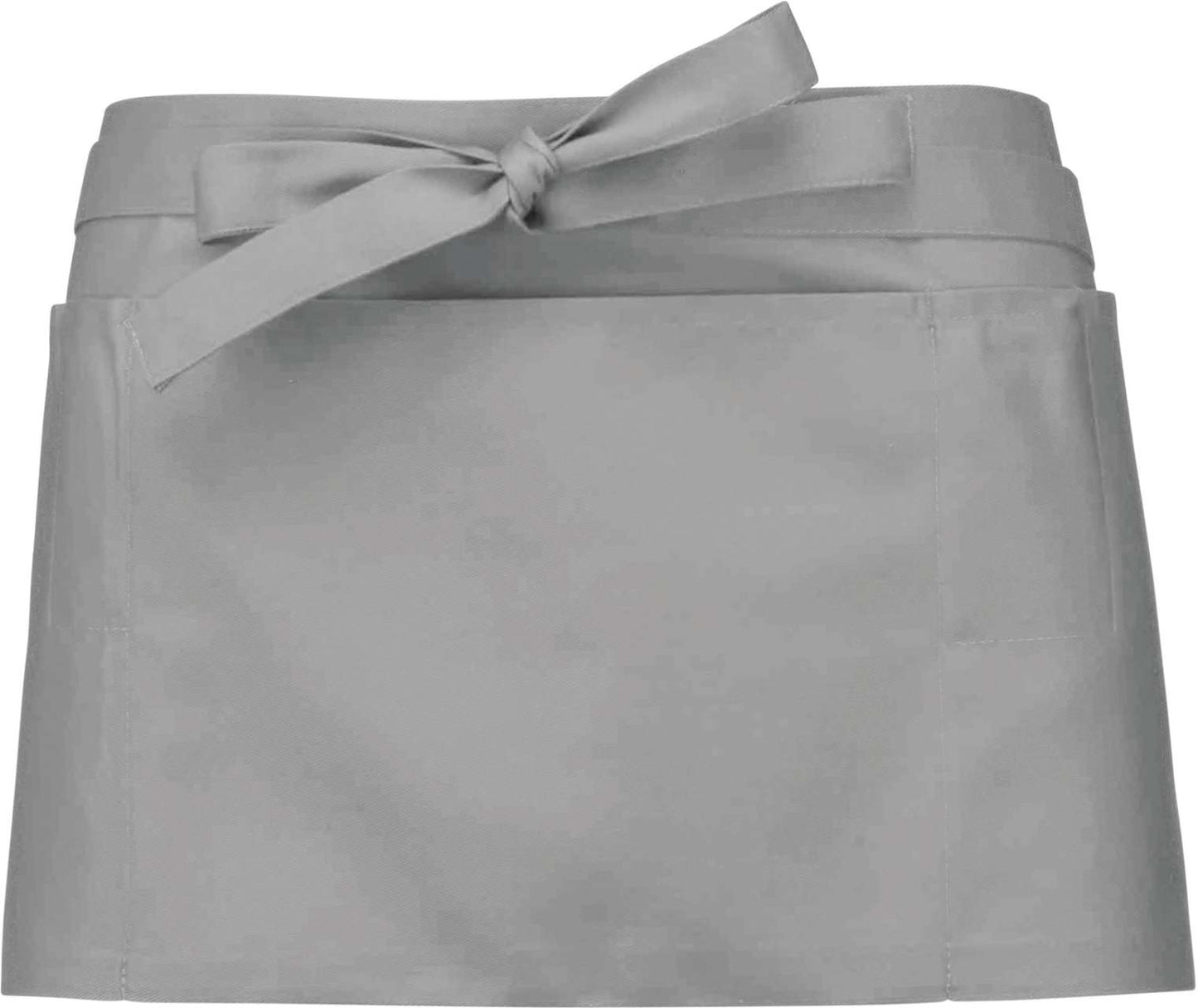 POLYCOTTON SHORT APRON - Light Grey - colorimageurl