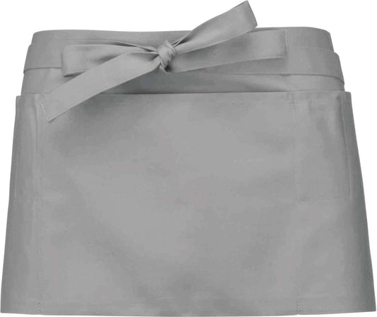 POLYCOTTON SHORT APRON - Light Grey - colorimageurl