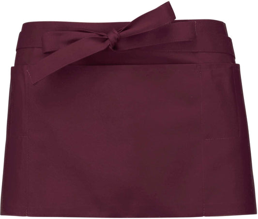 POLYCOTTON SHORT APRON - Wine - colorimageurl