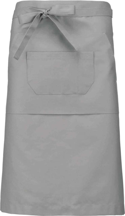 POLYCOTTON LONG APRON - Light Grey - colorimageurl