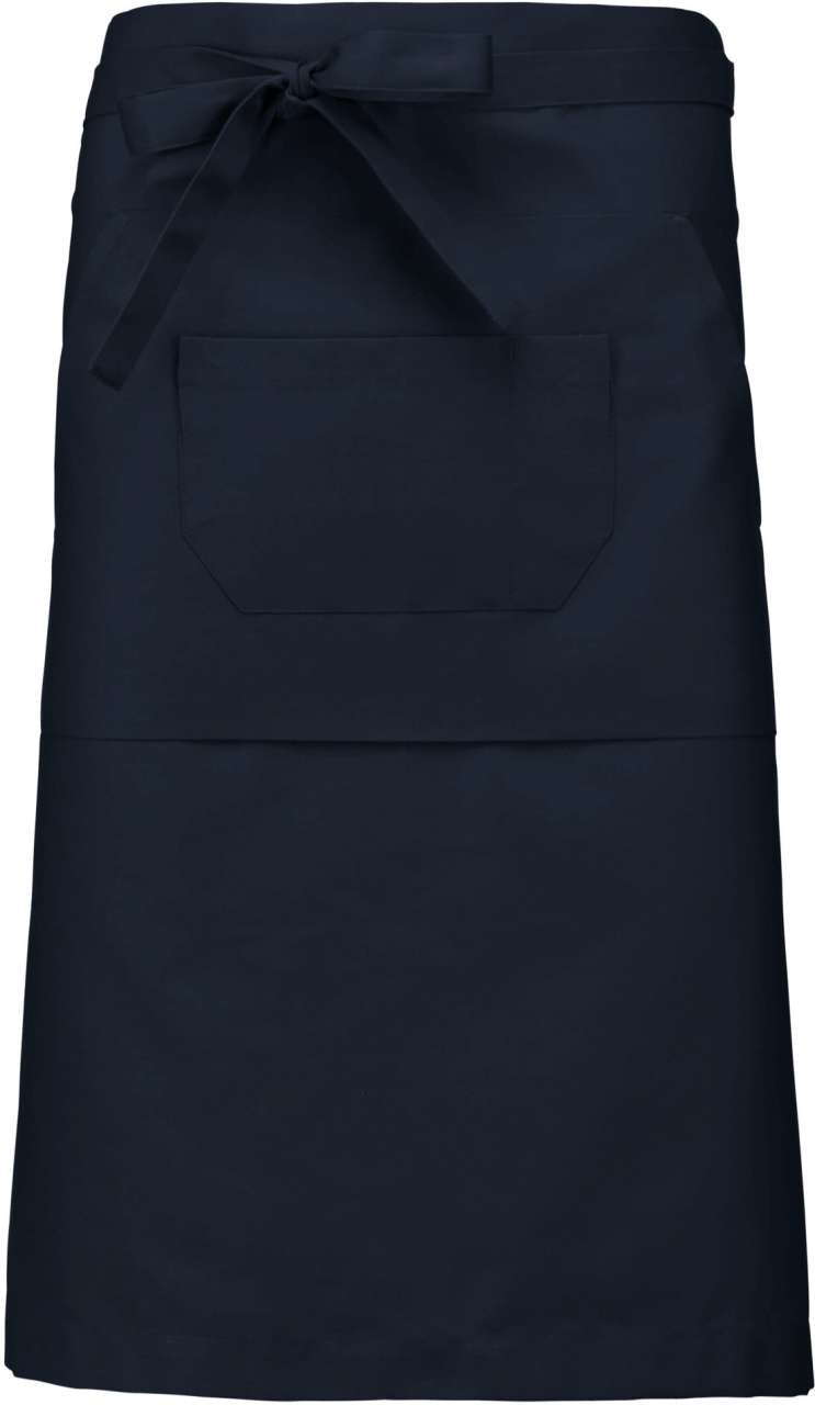 POLYCOTTON LONG APRON - Navy - colorimageurl