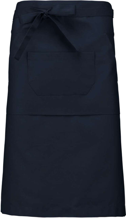 POLYCOTTON LONG APRON - Navy - colorimageurl