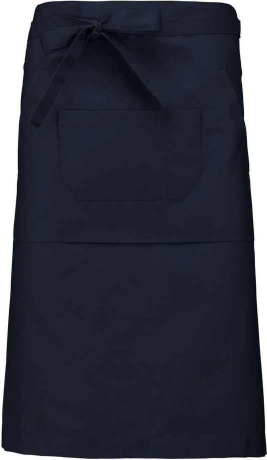 POLYCOTTON LONG APRON - Navy - colorimageurl