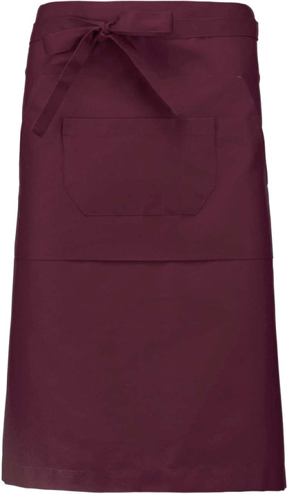 POLYCOTTON LONG APRON - Wine - colorimageurl