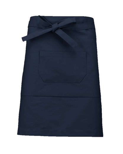 COTTON MID-LENGTH APRON - Navy - colorimageurl