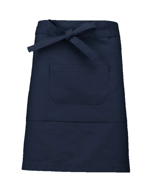 COTTON MID-LENGTH APRON - Navy - colorimageurl