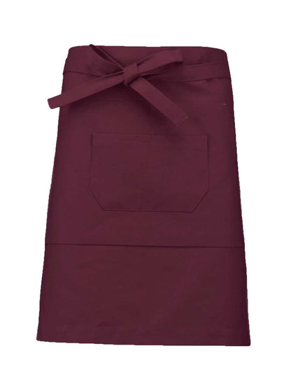 COTTON MID-LENGTH APRON - Wine - colorimageurl