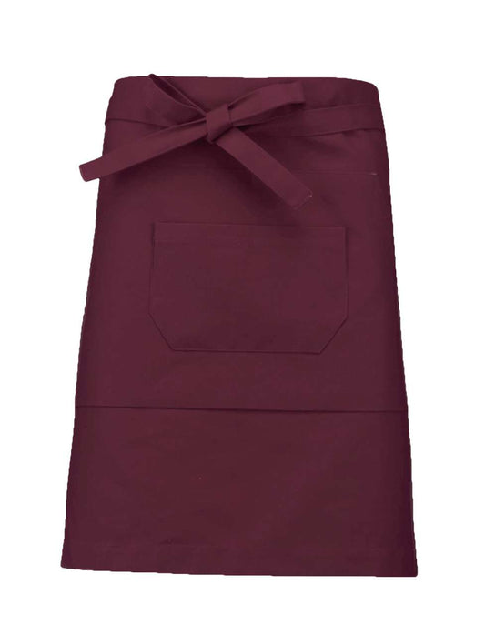 COTTON MID-LENGTH APRON - Wine - colorimageurl