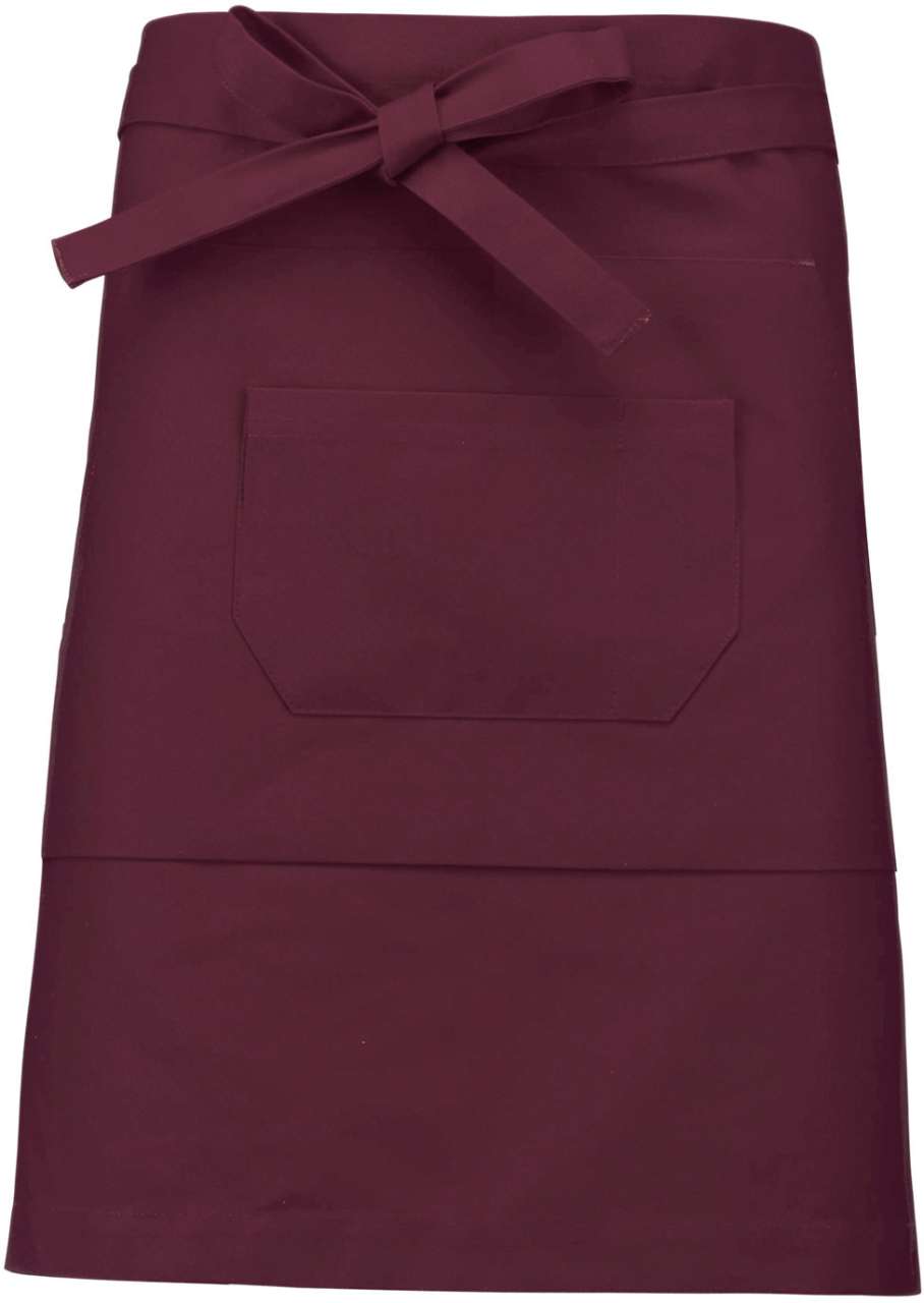 POLYCOTTON MID-LENGTH APRON - Wine - colorimageurl