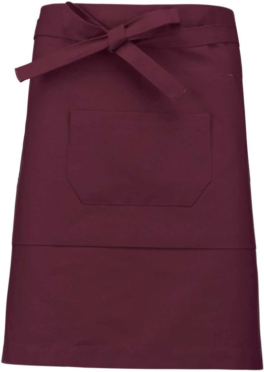 POLYCOTTON MID-LENGTH APRON - Wine - colorimageurl