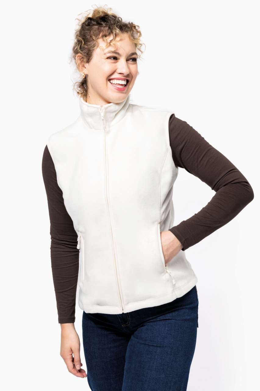 MELODIE - LADIES' MICROFLEECE GILET - Ash Heather - Model
