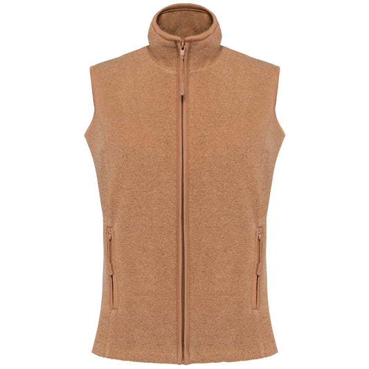 MELODIE - LADIES' MICROFLEECE GILET - Camel Heather - Main