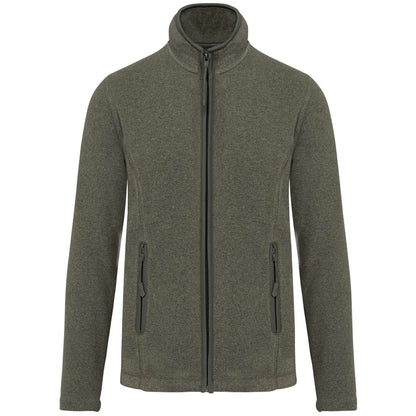 MAUREEN - LADIES' FULL ZIP MICROFLEECE JACKET - Green Marble Heather - Main