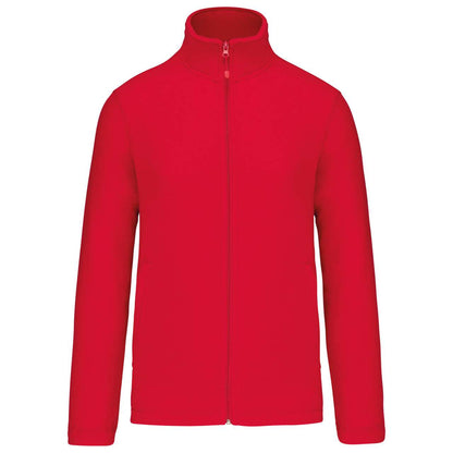 FULL ZIP MICROFLEECE JACKET - Red - Main