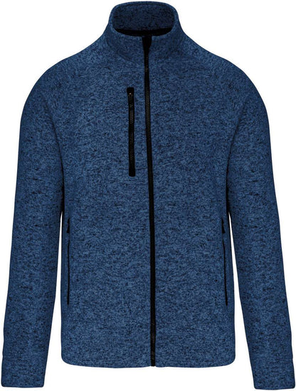 MEN'S FULL ZIP HEATHER JACKET - Navy Melange - colorimageurl