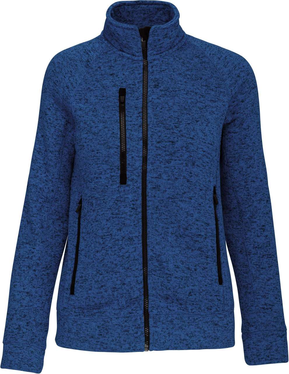 LADIES' FULL ZIP HEATHER JACKET - Light Royal Blue Mélange - colorimageurl