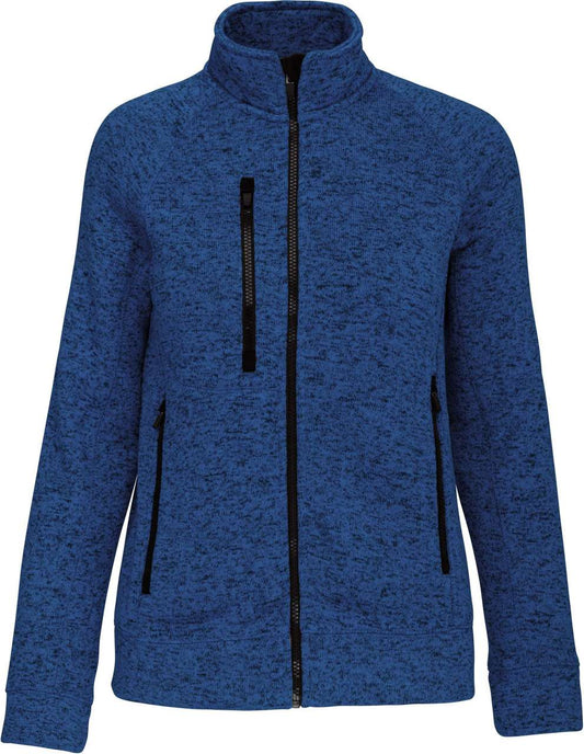 LADIES' FULL ZIP HEATHER JACKET - Light Royal Blue Mélange - colorimageurl