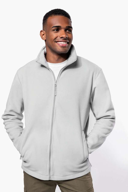 FALCO - FULL ZIP MICROFLEECE JACKET - Ash Heather - Model