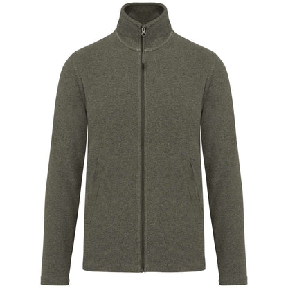 FALCO - FULL ZIP MICROFLEECE JACKET - Green Marble Heather - Main