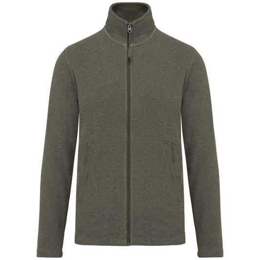 FALCO - FULL ZIP MICROFLEECE JACKET - Green Marble Heather - Main