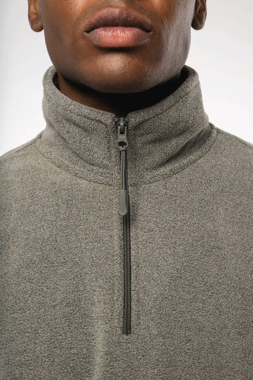 ENZO - ZIP NECK MICROFLEECE JACKET - Beige - Additional
