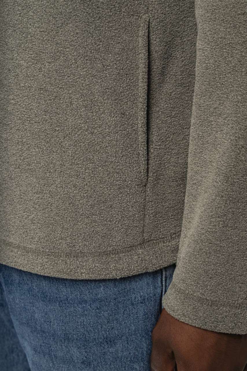 ENZO - ZIP NECK MICROFLEECE JACKET - Beige - Additional