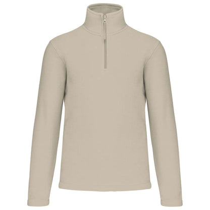 ENZO - ZIP NECK MICROFLEECE JACKET - Beige - Main