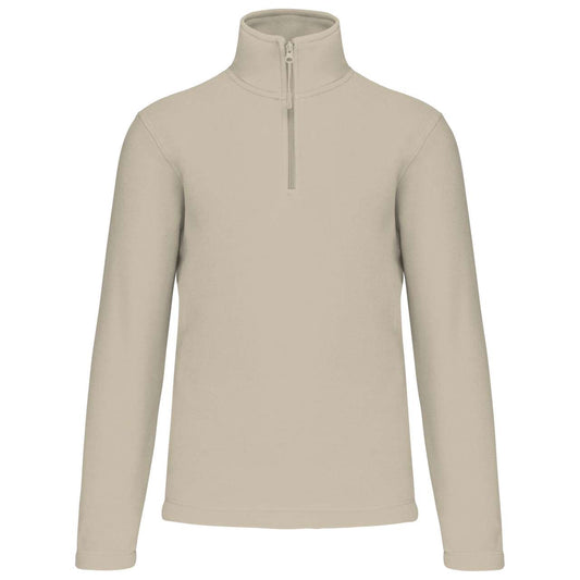 ENZO - ZIP NECK MICROFLEECE JACKET - Beige - Main